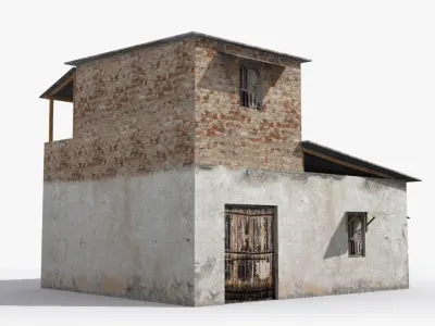 Slum h old house Low-poly 3D model