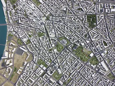 Belgrade - City 3D Model Low-poly 3D model