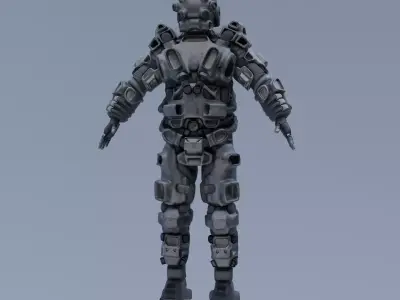 Scifi Soldier - Operator 002 Low-poly 3D model