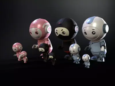 Minirobotic4 Low-poly 3D model