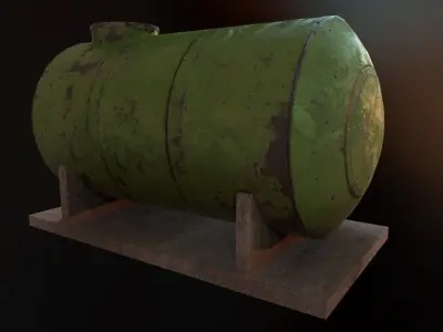 Low Poly Water Storage Tank PBR Low-poly 3D model