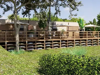 BBQ OUTDOOR FURNITURE churras 3D model