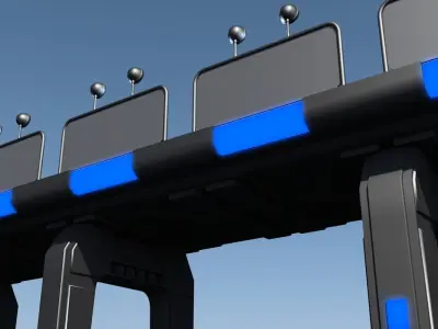 Sci Fi Bridge 3D model shop