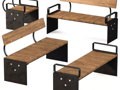 Urban Chairs Set 02 3D model