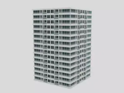 Hotel Building 3D model 113