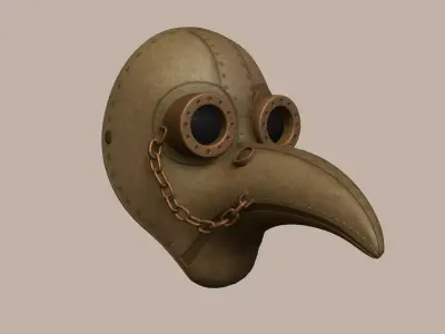 Plague Doctor Mask - Sci-Fi - Character Design Low-poly 3D model