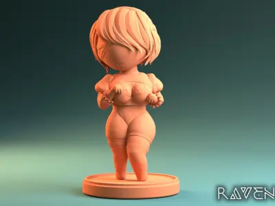 2B - Nier Fanart 3D print model 3D print model