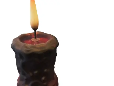 Mystic Wax Candle Low-poly 3D model