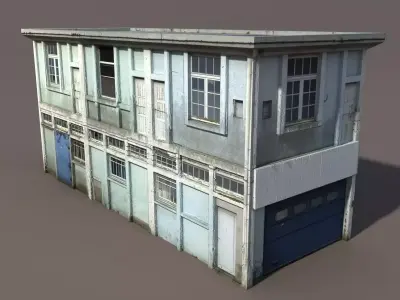 Derelict House Low poly 71 3D model