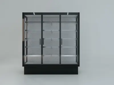 Display Supermarket Freezer Three Doors 3D model