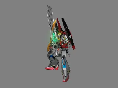 Attacker Gundam B 11 3D model