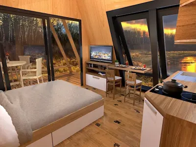  glamping unit mobile home 3d model 3D model