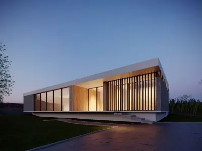 Night Sky Exterior HDRI  Corona Cinema4D scene 3D model