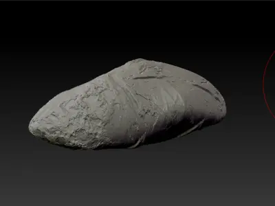 Scifi rock low poly model Low-poly 3D model