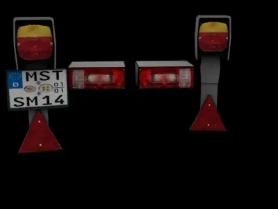 Taillights license plate 3D print model