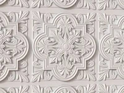 Decorative Ceiling Tile 3D model