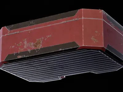 2 openable sci-fi containers 3D model