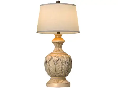 Rustic Solid Wood Table Lamp Rural Provence Bedroom Lamp 3D model