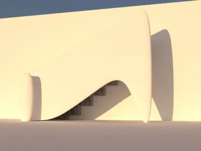Organic stairs 3D model