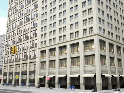 City Block A Low-poly 3D model