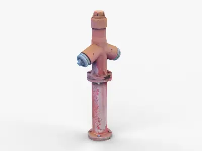 Fire Hydrant 3 Low-poly 3D model
