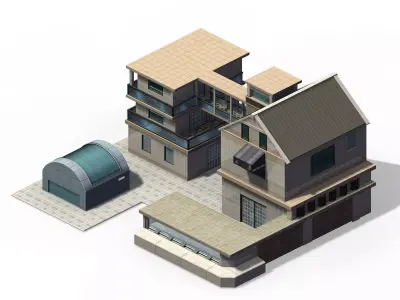 Future world - factory 3D model