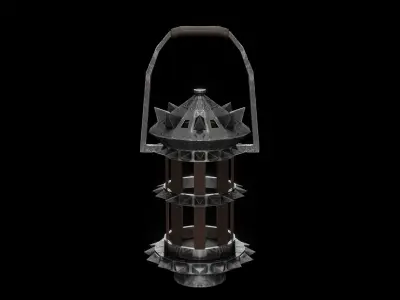 fantasy lamp PBR Free low-poly 3D model