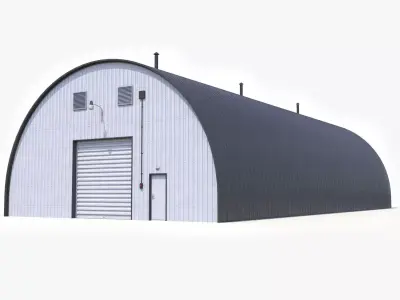 Industrial Hangar PBR Low-poly 3D model