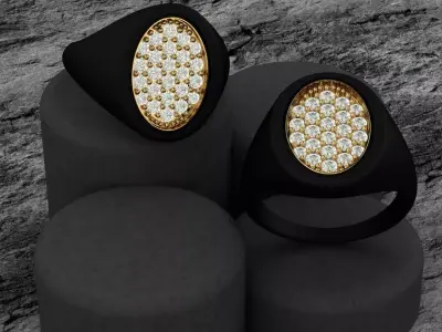 men ring Free 3D print model