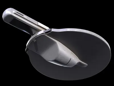 Destroyer spaceship Low-poly 3D model