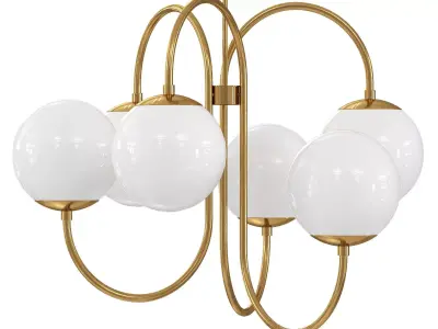 Gooseneck Chandelier Low-poly 3D model