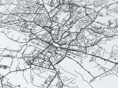 Kaliningrad Road Network and Streets 3D model