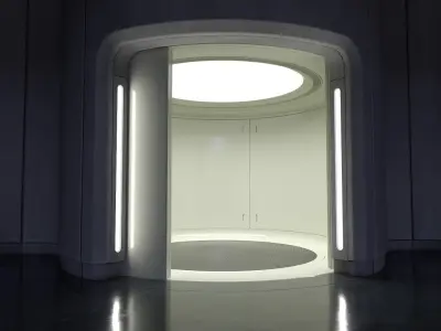  2 Futuristic Interiors Set 