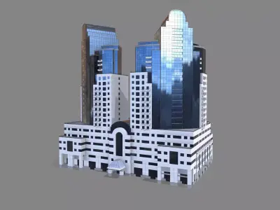 88 Howard Street Building San Francisco Low-poly 3D model
