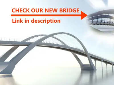 Arch Bridge 3D model 3D model