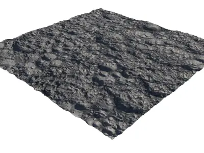 The surface of a crater  The surface of an alien planet  3D model