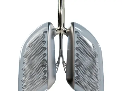 Sci-Fi Artificial Lungs Low-poly 3D model