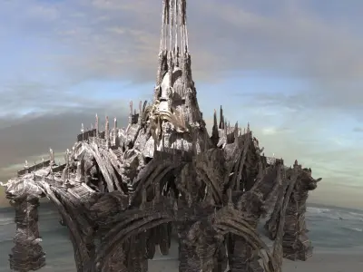 Set Desert tower arches 3D model