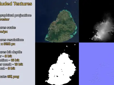 Port Louis Mauritius City Landscape 3D Model 3D model