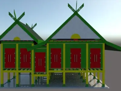 RUMAH TRADISIONAL MELAYU KEDAH DARUL AMAN Free 3D print model