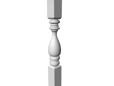 Baluster pedestal 3D model