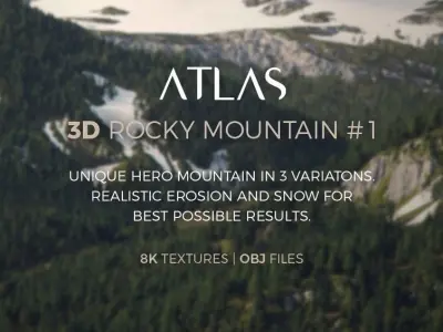 Atlas - 3D Rocky Mountain 01 3D model