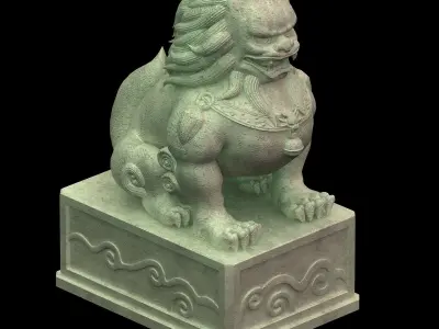 Han Dynasty - Dato Stone Lion 3D model