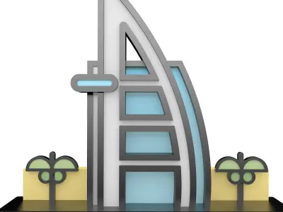 Al Arab Tower  3D model