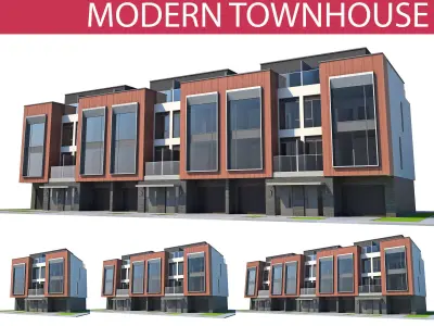 Modern Townhouse 3D model