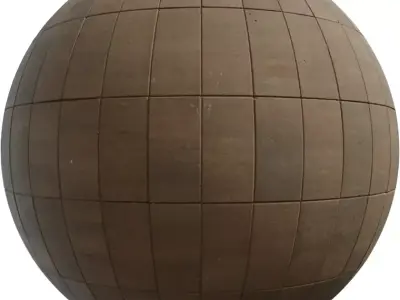 Mud Brown Cement Pavers PBR Texture Texture