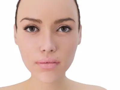 Female Rigged Low-poly 3D model