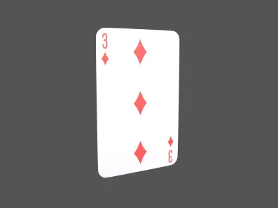 Poker Cards Tiles 3 V1 001 Low-poly 3D model