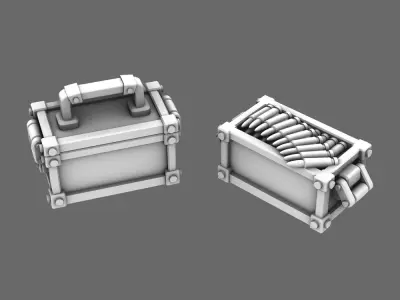 BWTF Scenics Ammo Boxes 3D print model