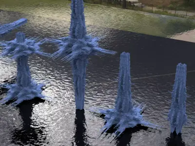 Space Station science military facility exterior models 5 3D model